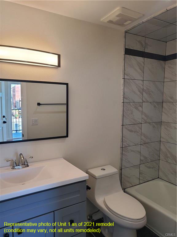 Unit 1 remodeled bathroom